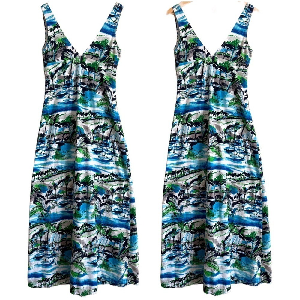 TOMMY BAHAMA Women’s Colorful Tropical Lightweight Stretchy Beach Maxi Dress XS